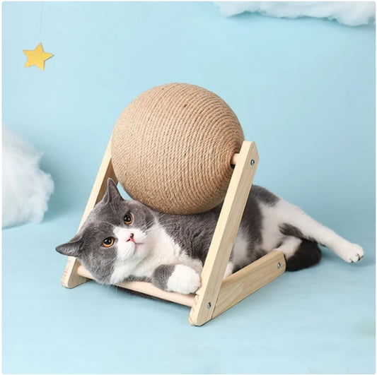 Multi-Level Cat Climbing Frame with Durable Scratcher
